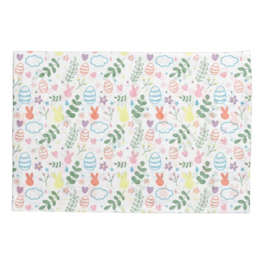キュートカラフルイースター 枕カバー (裏面)