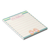 キュートカラフルオレンジジンジャー子猫ポーズ先生 ノートパッド (アングル)