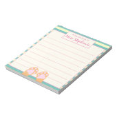 キュートカラフルオレンジジンジャー子猫ポーズ先生 ノートパッド (回転)