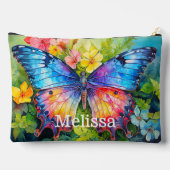 キュートカラフルカスタムバタフライモノグラム名 アクセサリーポーチ (裏面)