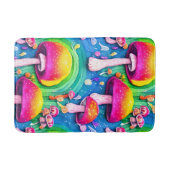 キュートカラフルキノコのシームレスなパターン バスマット (正面)