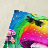 キュートカラフルキノコのシームレスなパターン ビーチタオル (インサイチュ)