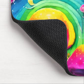 キュートカラフルキノコのシームレスなパターン マウスパッド (コーナー)