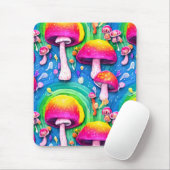 キュートカラフルキノコのシームレスなパターン マウスパッド (マウス)