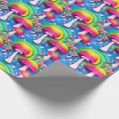 キュートカラフルキノコのシームレスなパターン ラッピングペーパー (角)