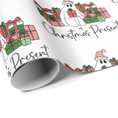 キュートカラフルクおもしろいリスマス ラッピングペーパー (ロールコーナー)