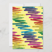 キュートカラフルクライアンズキッズ1st誕生日パーティー 招待状 (裏面)