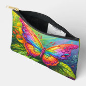 キュートカラフルクリエイティブバタフライアート アクセサリーポーチ (見開き)