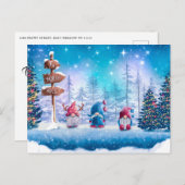 キュートカラフルクリスマス格言ホリデーポストカード ポストカード (正面/裏面)