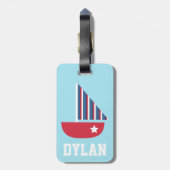 キュートカラフルサイロ航海のー ラゲッジタグ (裏面縦)