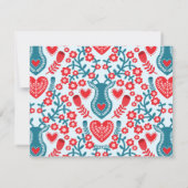 キュートカラフルスカンジナビアフローラクリスマスフォト シーズンカード (裏面)