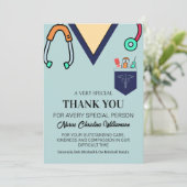 キュートカラフルスクラブナースサンキューカード 招待状 (スタンド正面)