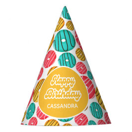 キュートカラフルスプリングドーナツ パーティーハット