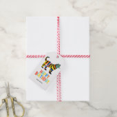 キュートカラフルタイガーキャット誕生日 ギフトタグ (より糸付き)