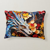 キュートカラフルドラゴンモザイク アクセントクッション (裏面)