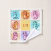 キュートカラフルドラゴン ウォッシュタオル (ウォッシュタオル)