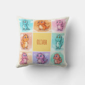 キュートカラフルドラゴン クッション (裏面)