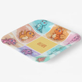 キュートカラフルドラゴン ペーパープレート (傾斜あり)