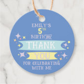 キュートカラフルドードルバナーありがとう フェイバータグ (正面)