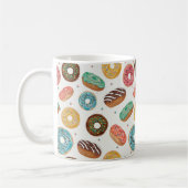 キュートカラフルドーナツプリントマグ コーヒーマグカップ (左)