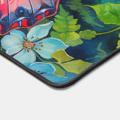 キュートカラフルバタフライイラストレーション デスクマット (コーナー)