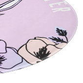 キュートカラフルバニーマグノリア花復活祭 カッティングボード (角)