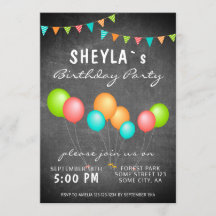 キュートカラフルバルーンシャルボードバースデーパーティー