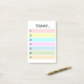 キュートカラフルパステシンプルルのTo Doリスト ポストイット (デスク上)