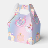 キュートカラフルパステルユニコーンレインボドーナツ フェイバーボックス (裏面サイド)