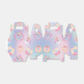 キュートカラフルパステルユニコーンレインボドーナツ フェイバーボックス (折り畳みなし)