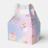 キュートカラフルパステルユニコーンレインボドーナツ フェイバーボックス (正面サイド)