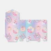 キュートカラフルパステルユニコーンレインボドーナツ フェイバーボックス (折り畳みなし)