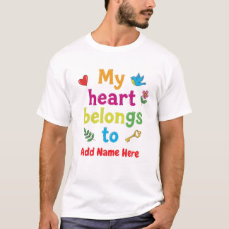 キュートカラフルパーソナライズされたデザイン Tシャツ