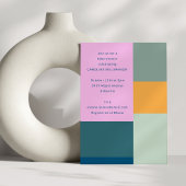 キュートカラフルピンク幾何ユニーク赤ちゃんシャワー 招待状