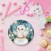 キュートカラフルフクロウ誕生日 ペーパープレート (パーティー)