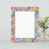 キュートカラフルフラワーフレームスクラップブッククラフト紙 (スタンド正面)