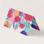 キュートカラフルフラワーブーケ絵を描ハンド 名刺 (裏面)