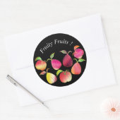 キュートカラフルフルーティーカスタムフルーツ ラウンドシール (封筒)