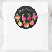 キュートカラフルフルーティーカスタムフルーツ ラウンドシール (バッグ)