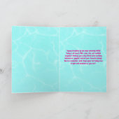 キュートカラフルフローラシーライオンガーリー子供の誕生日 カード (内部)