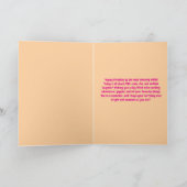 キュートカラフルフローラシーライオンガーリー子供の誕生日 カード (内部)