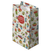 キュートカラフルプレゼント スモールペーパーバッグ (正面アングル)