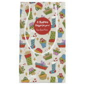 キュートカラフルプレゼント スモールペーパーバッグ (正面)