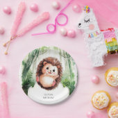 キュートカラフルヘッジホッグ誕生日 ペーパープレート (パーティー)