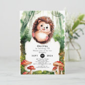 キュートカラフルヘッジホッグ誕生日 招待状 (スタンド正面)