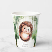 キュートカラフルヘッジホッグ誕生日 紙コップ (正面)