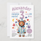 キュートカラフルベガーリーアーパジャマブデイウォーター色 招待状 (正面)