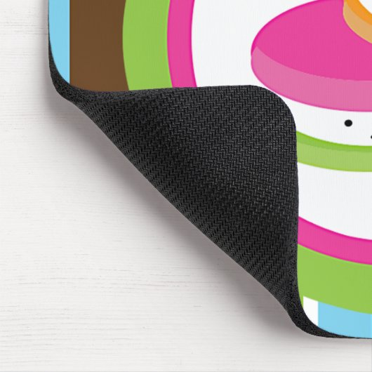 キュートカラフルベーカリーマカロンおもしろい マウスパッド (コーナー)