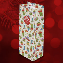 キュートカラフルホリディギフトリカー抱き枕 ワインギフトバッグ