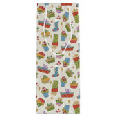 キュートカラフルホリディギフトリカー抱き枕 ワインギフトバッグ (裏面)